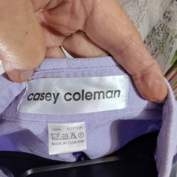 Easter Themed Shirt Blue White Casey Colman O/S - Picture 3 of 4